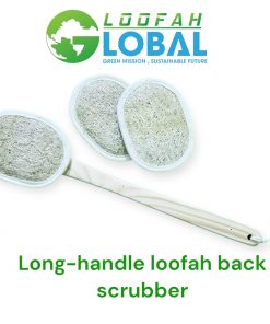 Long-handle loofah back scrubber