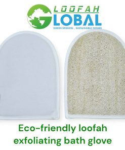 Eco-friendly loofah exfoliating bath glove