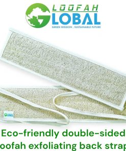 Eco-freindly double-sided loofah exfoliating back strap