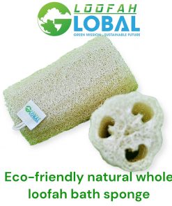 Whole soft bath sponge made from loofah