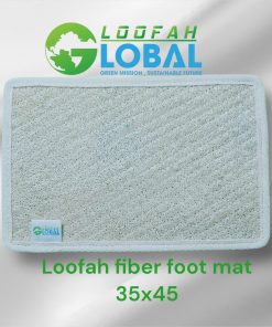 Loofah fiber foot mat