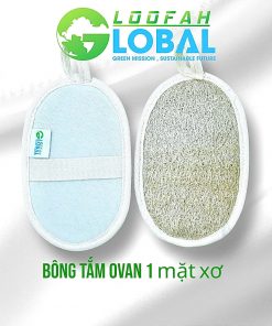 Bông tắm Ovan 1 mặt xơ mướp