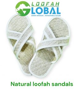 Natural loofah sandals