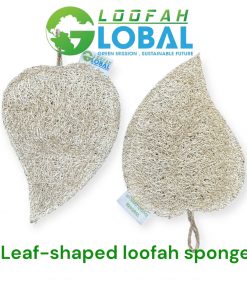 Leaf-shaped loofah sponge