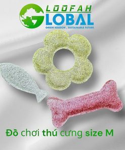 Đồ chơi thú cưng làm bằng xơ mướp size M